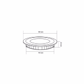 Dalle LED Ronde ALU 6W Coupe 110mm