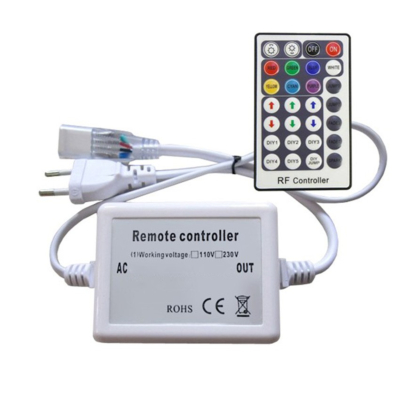 CONTROLEUR RUBAN LED 220V RGB avec TELECOMMANDE RF 28 TOUCHES