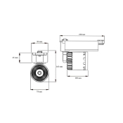 Spot LED Cree Cannon 20w Blanc  UGR19 pour Rail Triphasé