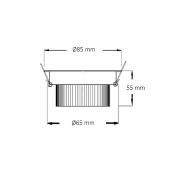 Spot LED Downlight COB Orientable Rond 7W Argenté 65mm