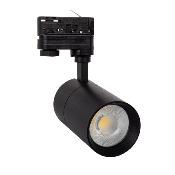 Spot LED New Mallet  Dimmable 30w Noir pour Rail Triphasé