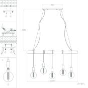 Lampe Suspendue Yagis Noir