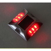 Plot Routier LED Solaire Fixe Rouge 6 leds