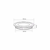 Dalle LED Ronde  20W Coupe 220mm