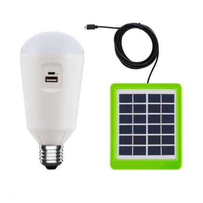 Ampoule LED E27 Nomade avec Panneau solaire 7W