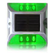 Plot Routier LED Solaire Fixe Vert 6 Leds