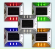 Plot Routier LED Solaire Clignotant Blanc 6 leds