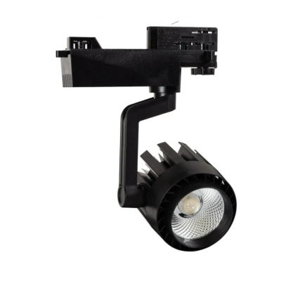 Spot LED Dora 30w Noir pour Rail Triphasé