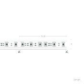 Ruban LED SMD2835 220V AC 60LED/m IP65 Blanc Neutre Largeur 12mm  Coupe tous les 100cm