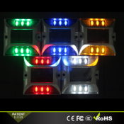 Plot Routier LED Solaire Fixe Vert et Rouge 6 Leds