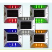 Plot Routier LED Solaire Fixe Rouge 6 leds