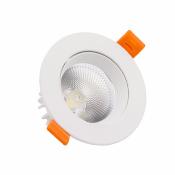 Spot LED Downlight COB Orientable Rond 15W Blanc 110mm