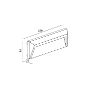 Balise LED En Saillie Chester IP65 1.5W Grise